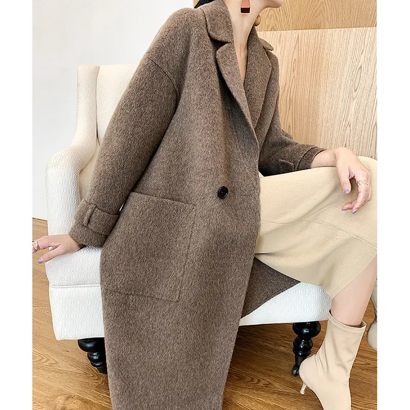 Damen Eleganter und bequemer Wollmantel Drune