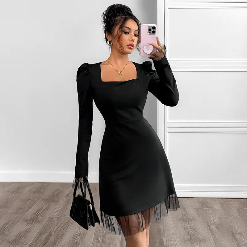 Damen Elegantes Kleid Drune
