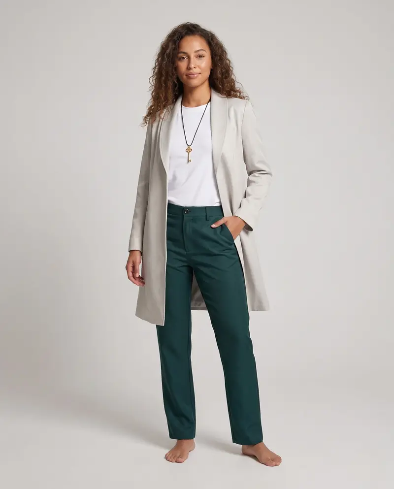 Damen elegantes Komplett-Outfit mit Blazer, T-Shirt und Hose Drune