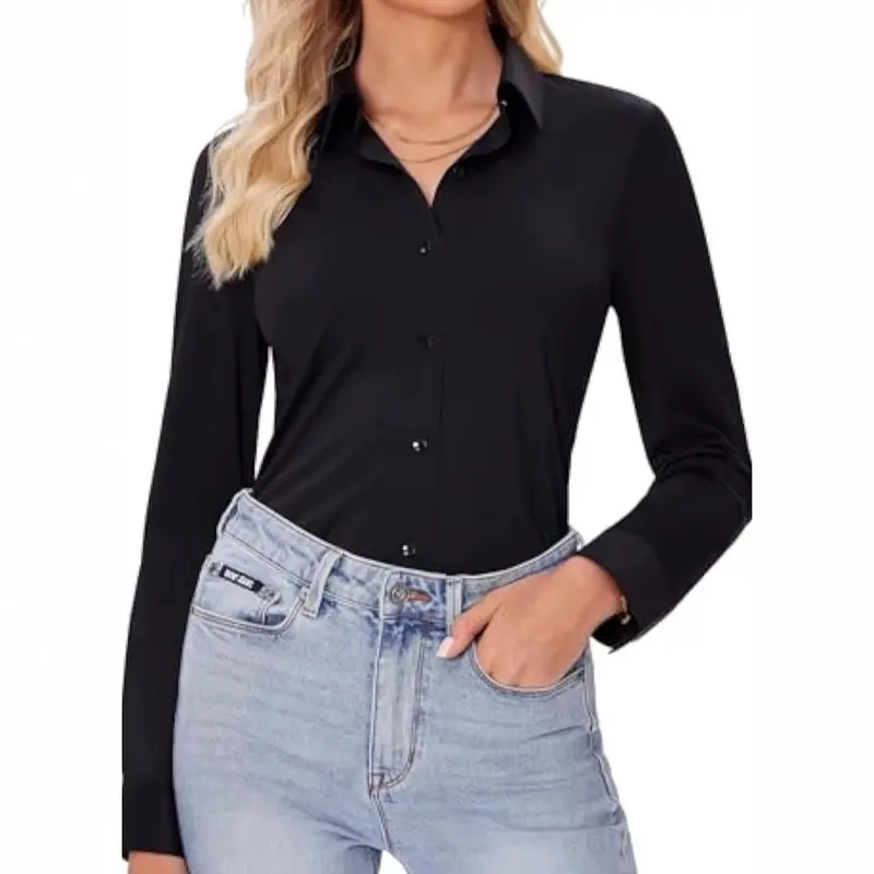 Damen Elegantes Langarmhemd Drune