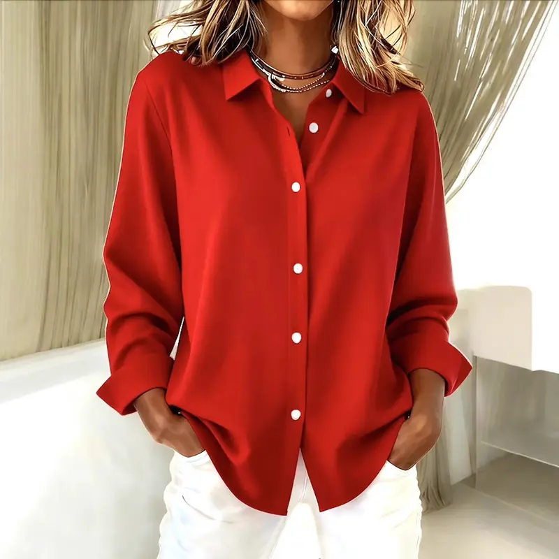 Damen Elegantes und lässiges Langarmhemd Drune