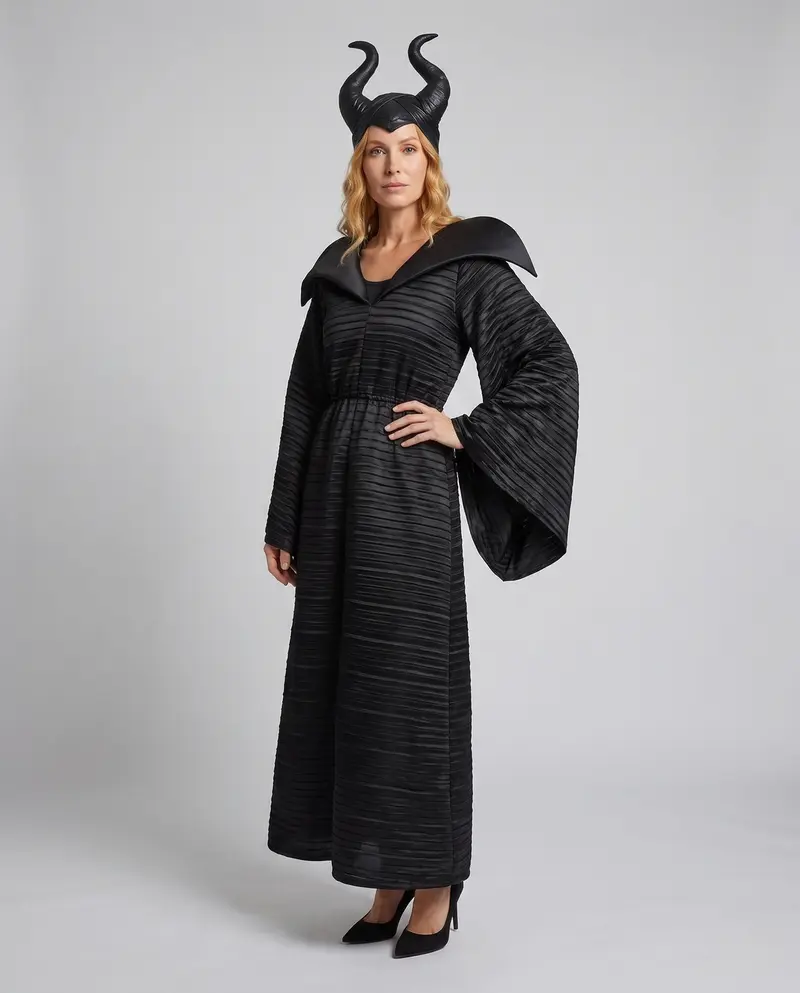 Damen Elegantes und mystisches Kostüm mit schimmernden Stoff und edlen Accessoires Drune