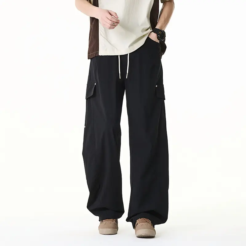 Damen Extraweite Cargo-Hose mit Tunnelzugbund, Klappentaschen und verstellbarem Beinabschluss Drune