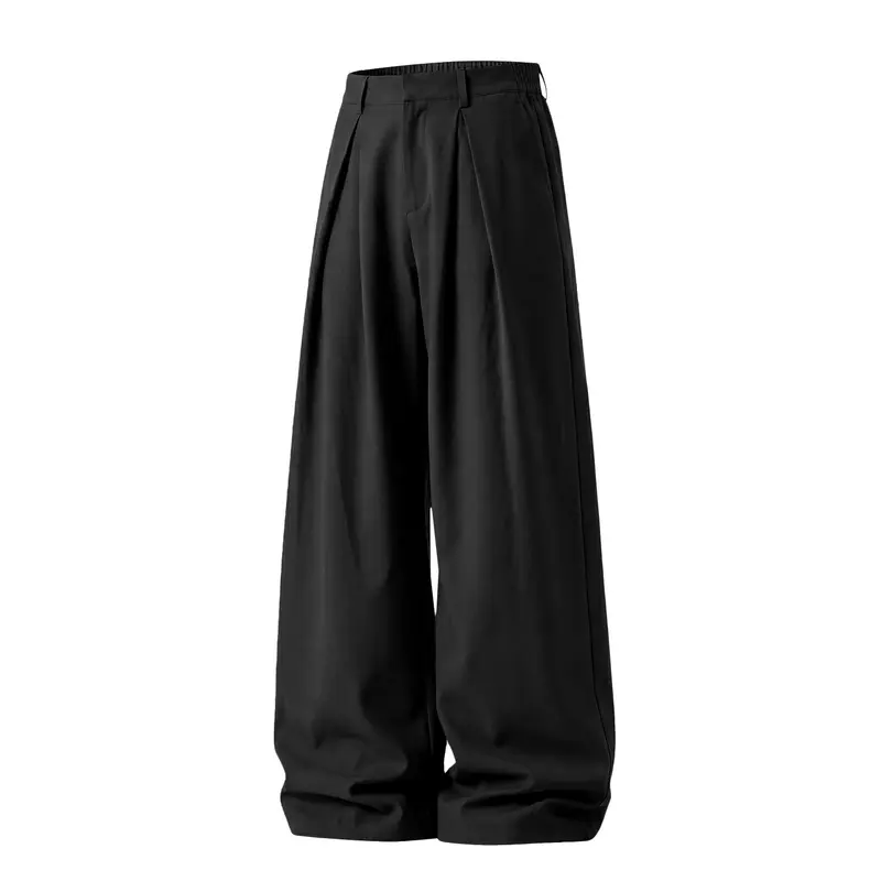 Damen Extraweite Palazzohose mit Bundfalten, hohem Bund und elastischem Seitenbund Drune