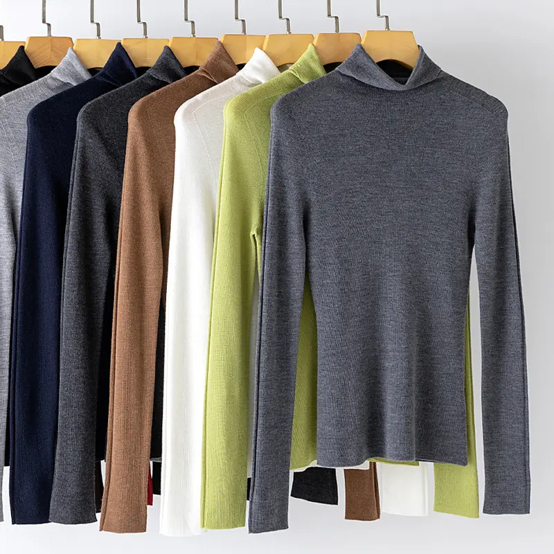 Damen Feiner Rollkragenpullover aus Stretch-Feinstrick mit schmaler Schnittführung Drune