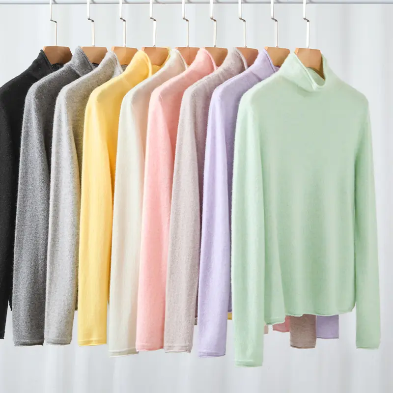 Damen Feiner Rollkragenpullover aus ultraleichtem Feinstrick mit schlanker Silhouette Drune