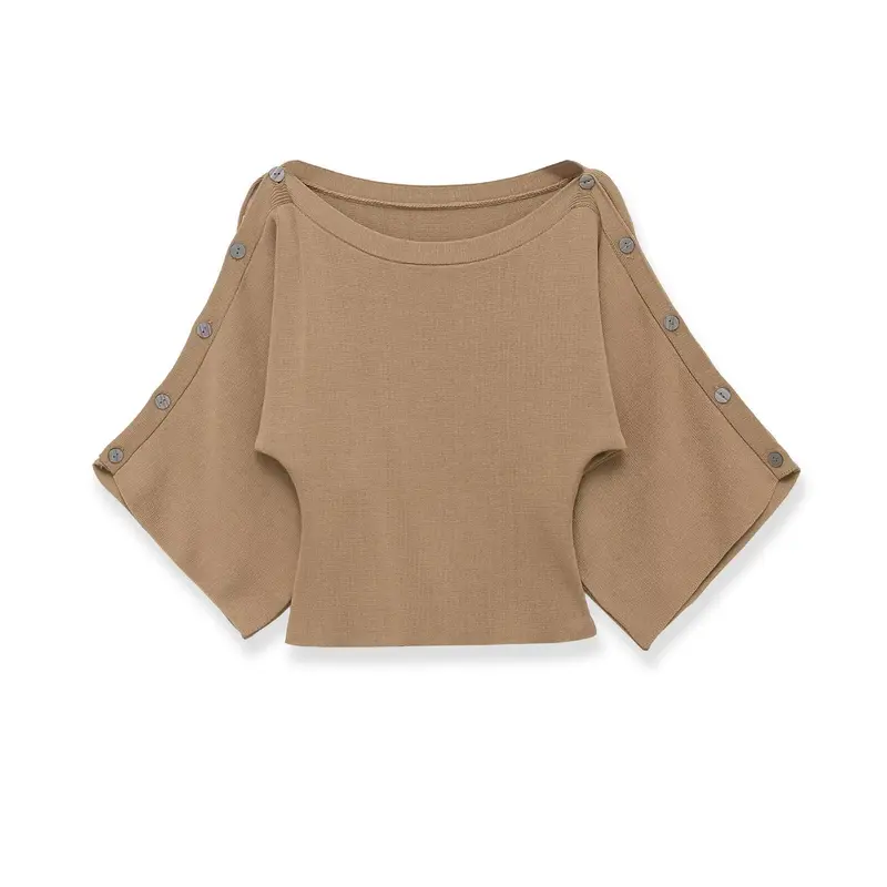 Damen Feinstrick-Poncho mit ausgestellten Fledermausärmeln Drune