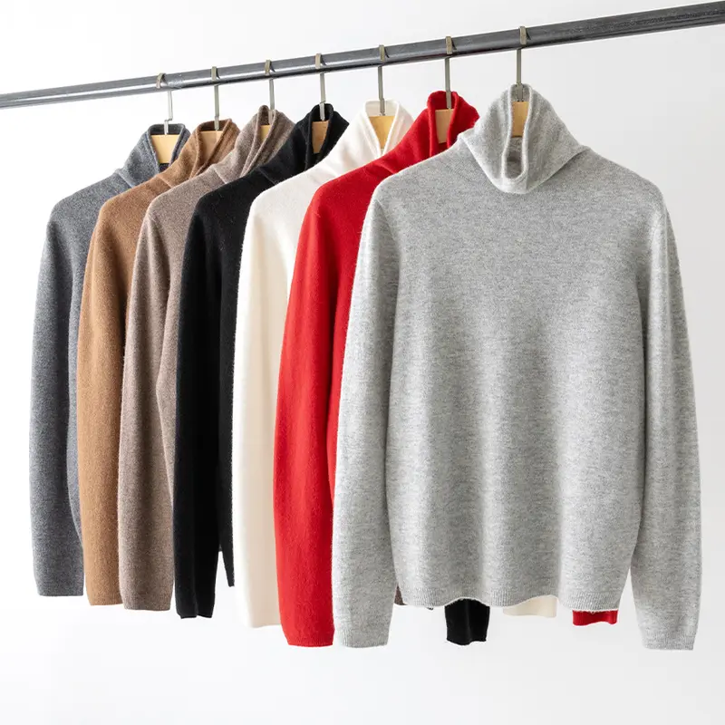 Damen Feinstrick Rollkragenpullover aus Kaschmirmischung leicht oversized Drune