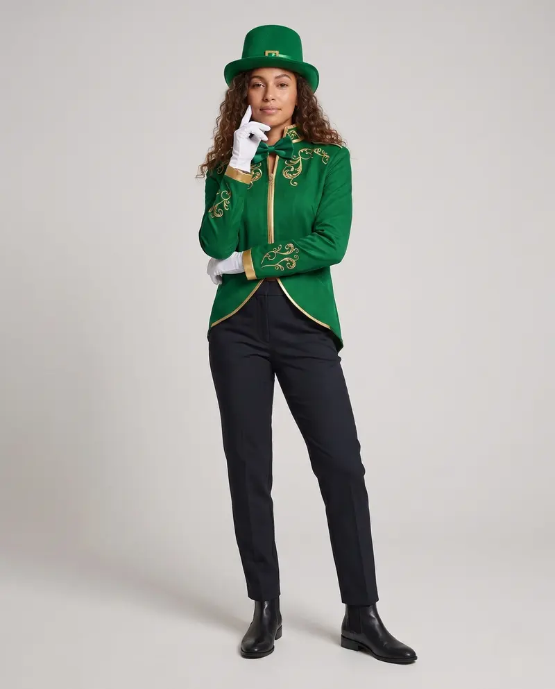 Damen festlicher Anzugjacke mit goldenen Details Drune