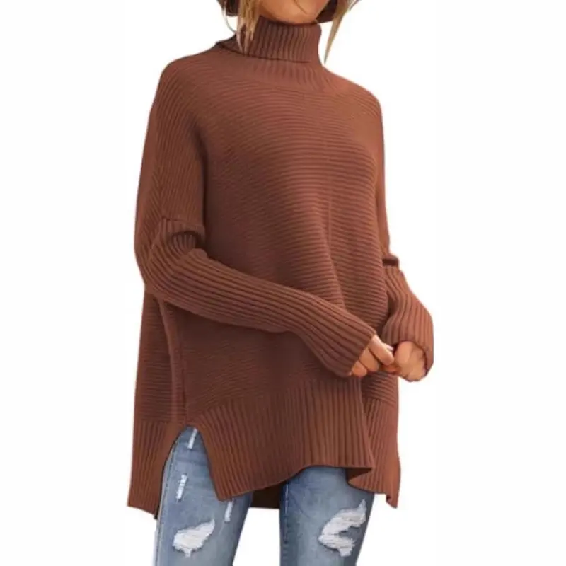 Damen Gemütlicher Rollkragenpullover Drune