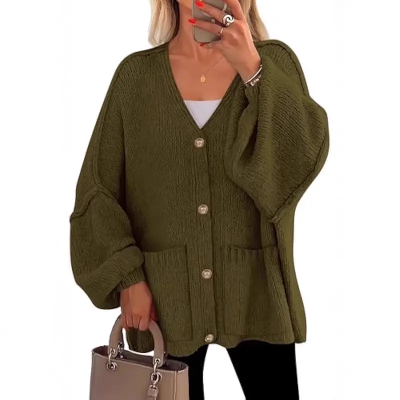 Damen gemütlicher Strickcardigan Drune