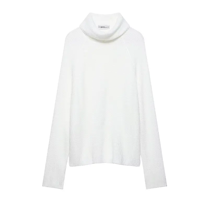 Damen Grobgestrickter kurzgeschnittener Rollkragenpullover im Boxy‑Schnitt Drune