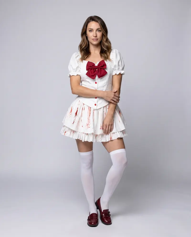 Damen Gruseliges Braut-Kostüm Drune