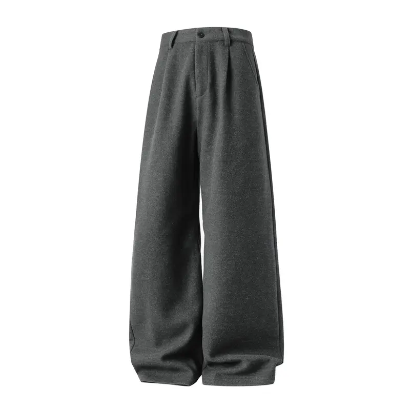 Damen Hochgeschnittene Ballonhose aus Wollmix mit Bundfalten und weiter Silhouette Drune
