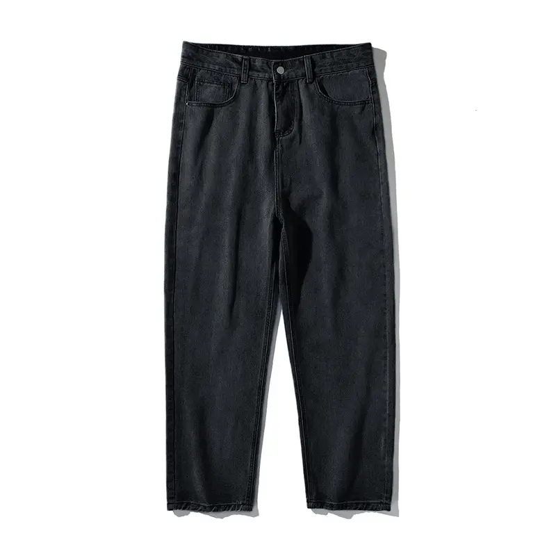 Damen Hochgeschnittene Cropped-Denimhose mit tapered Bein und rohem Saum Drune
