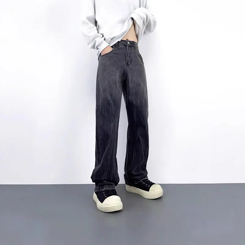 Damen Hochtaillierte Baggy-Jeans Drune