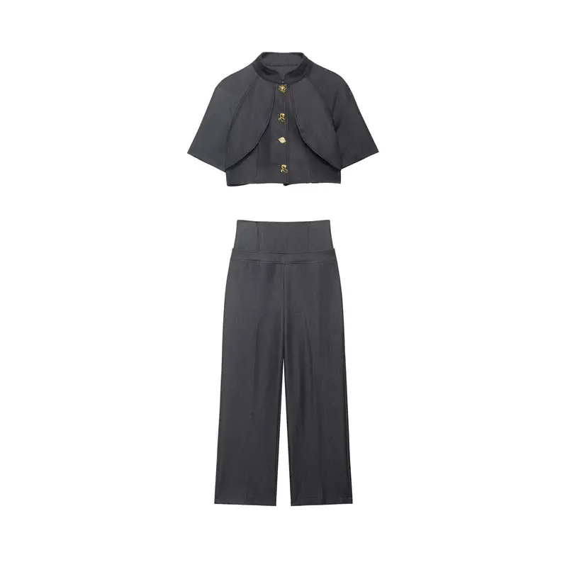 Damen Hochtaillierte Culotte-Hose mit extra breitem Shapingbund Drune
