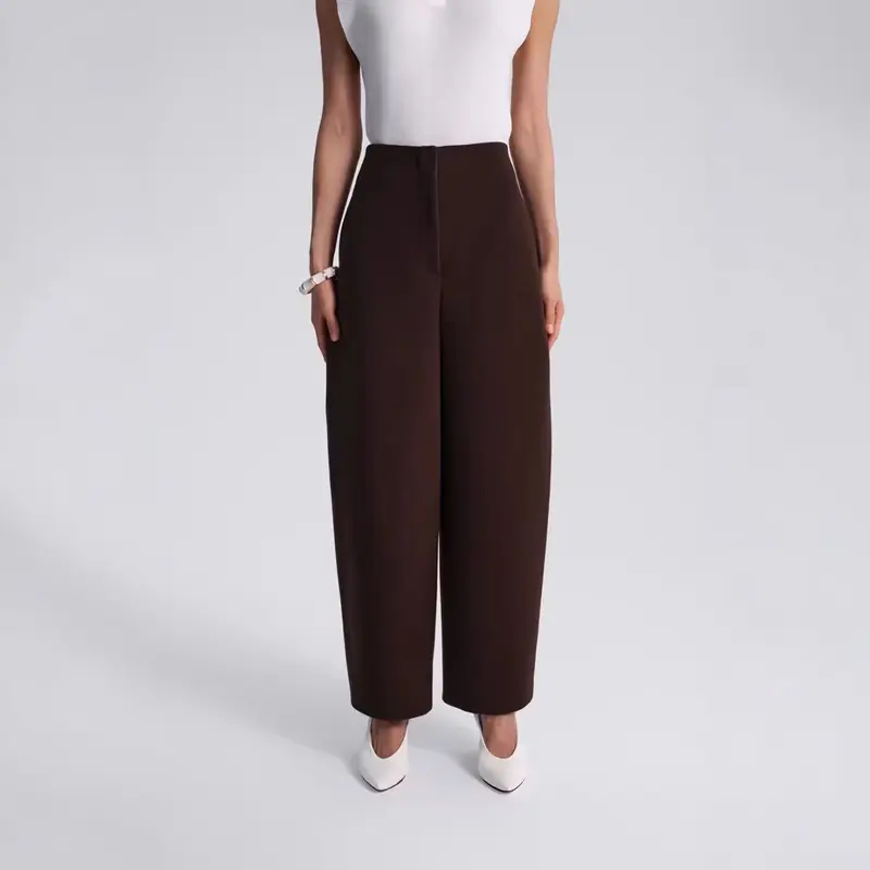 Damen Hochtaillierte Culotte-Hose mit geradem Bein und verdecktem Verschluss Drune