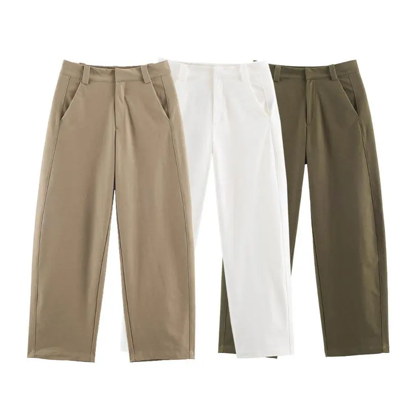 Damen Hochtaillierte Culotte-Hose mit weitem Bein und dekorativem Taillengürtel Drune