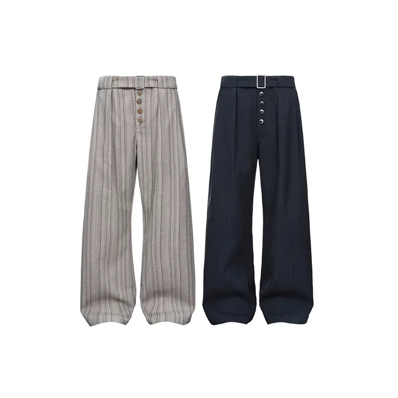 Damen Hochtaillierte Schneiderhose mit weitem Bein Drune