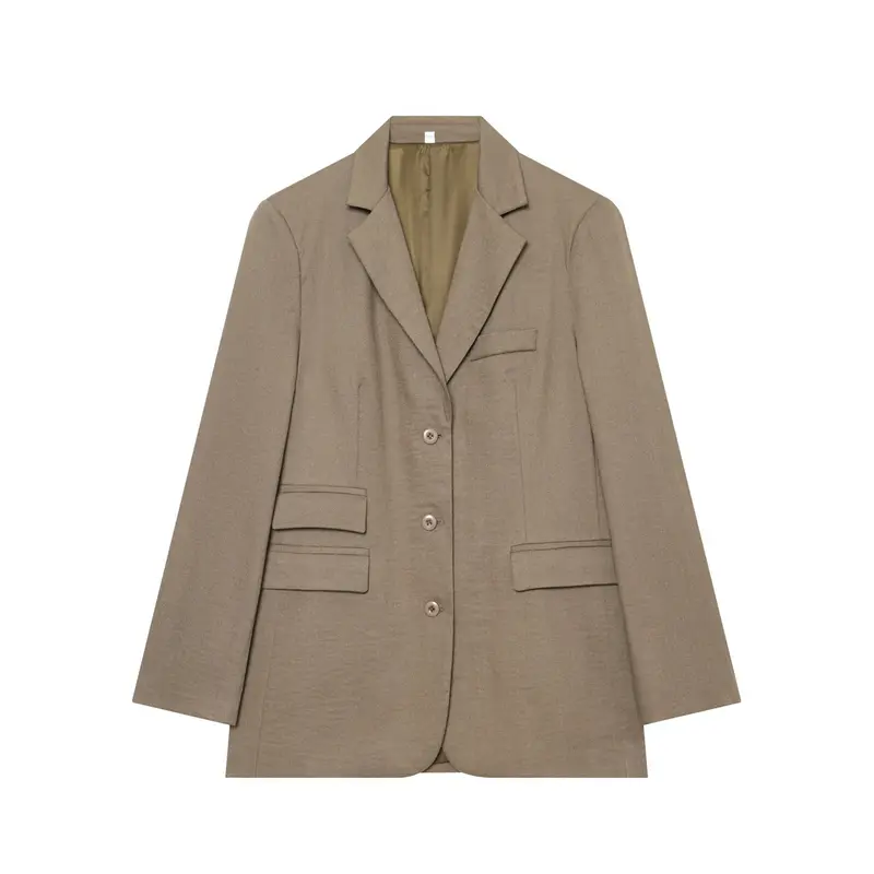 Damen Kastenblazer mit Drei‑Knopf‑Verschluss, Pattentaschen und leichter Schulterpolsterung Drune