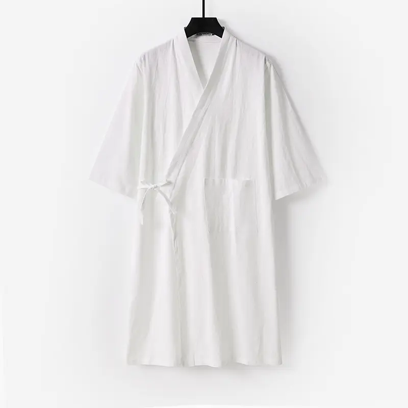 Damen Kimono-Wickelkleid mit Bindegürtel und aufgesetzten Taschen Drune