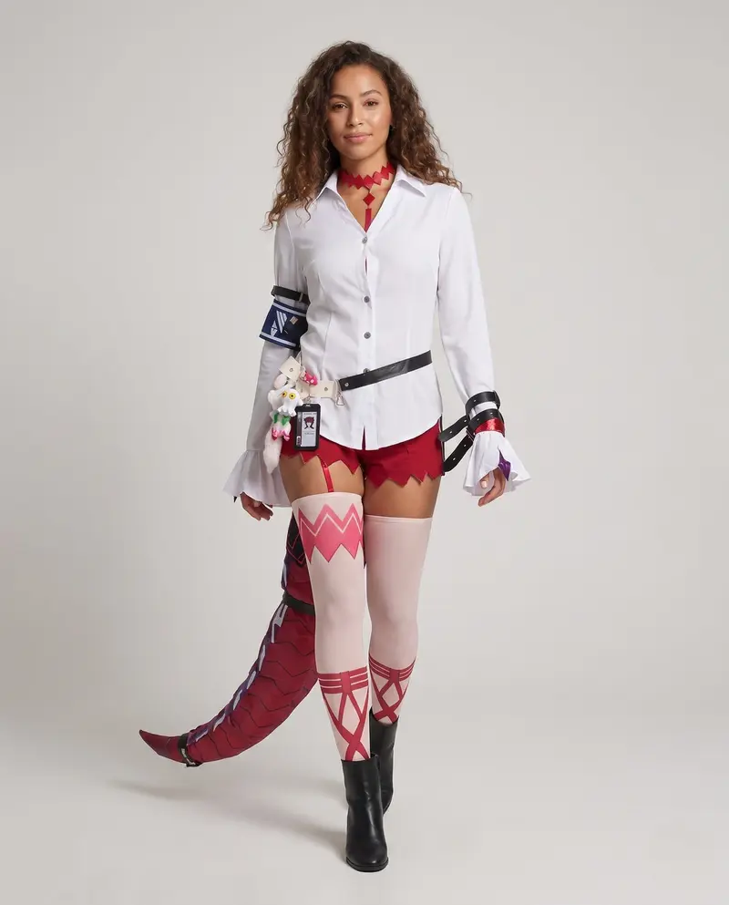 Damen Komplettes Cosplay-Outfit mit raffinierter Detailgestaltung und vielseitigen Accessoires Drune