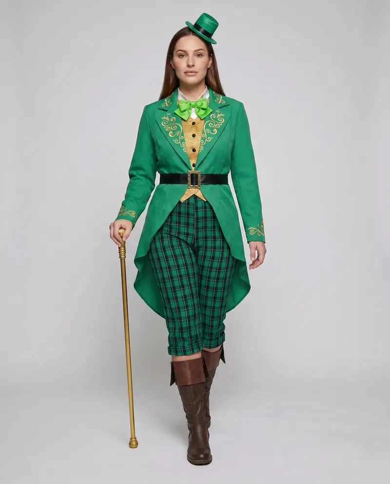 Damen Kostüm als fröhliche Leprechaun Drune