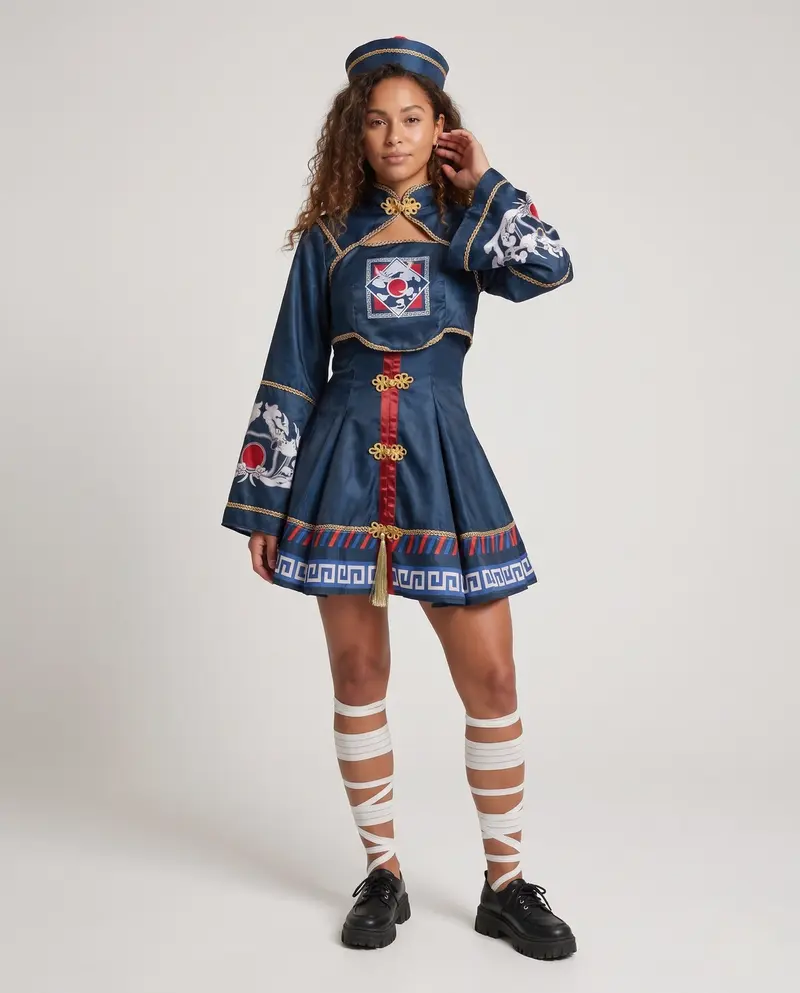 Damen Kostüm im traditionellen asiatischen Stil Drune