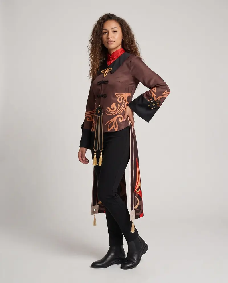 Damen Kostüm-Set mit traditionellem Design und Accessoires Drune