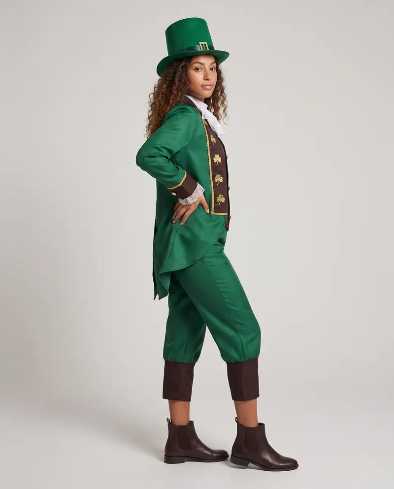Damen Kostümset mit Jacke, Hose, Fliege und Hut Drune