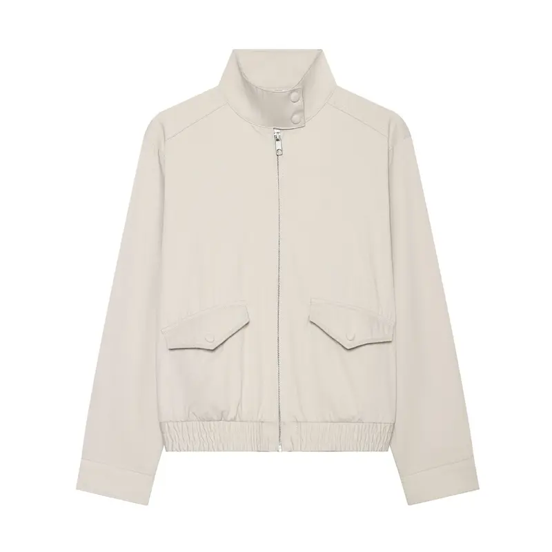 Damen Kurzblousonjacke mit Stehkragen und Utility‑Taschen Drune