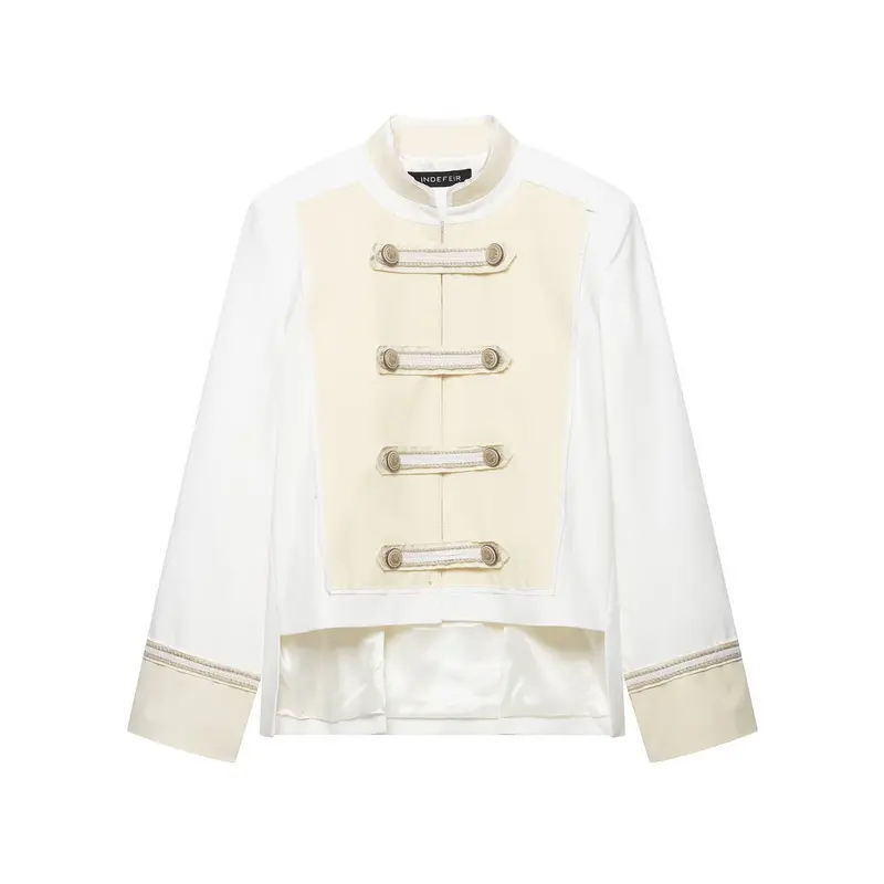 Damen Kurzjacke im militärisch inspirierten Look mit Kordel‑Applikation Drune