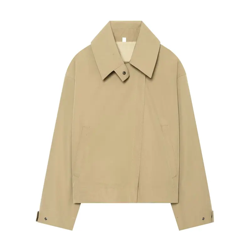 Damen Kurzjacke mit Oversize-Kragen und verstellbaren Manschetten Drune