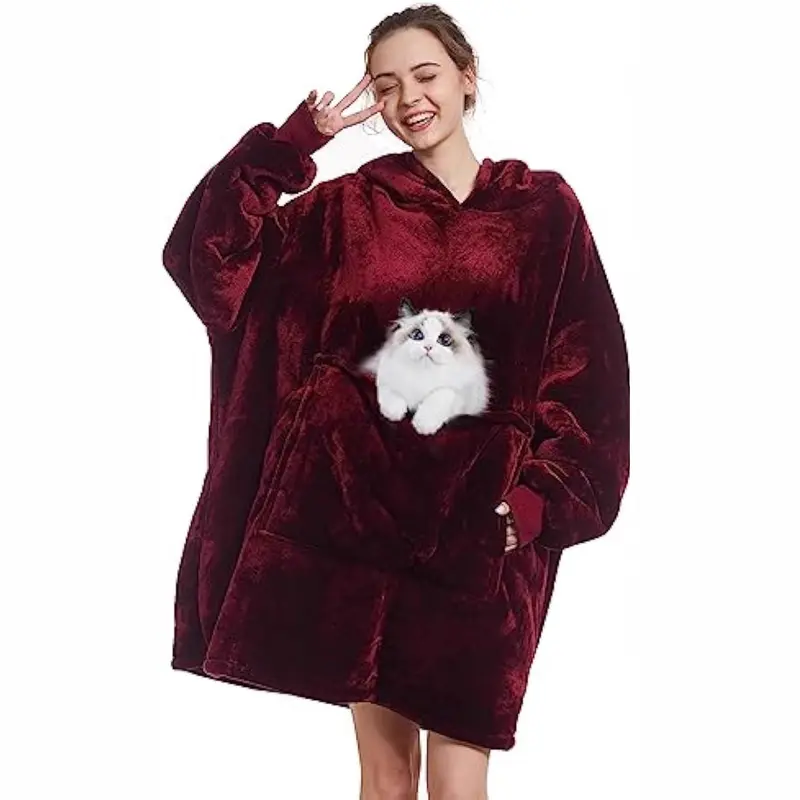 Damen Kuscheliger Hoodie-Kleid Drune