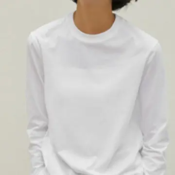 Damen Langarm-Basicshirt aus Bio-Baumwolle mit Rundhalsausschnitt und schmaler Passform Drune