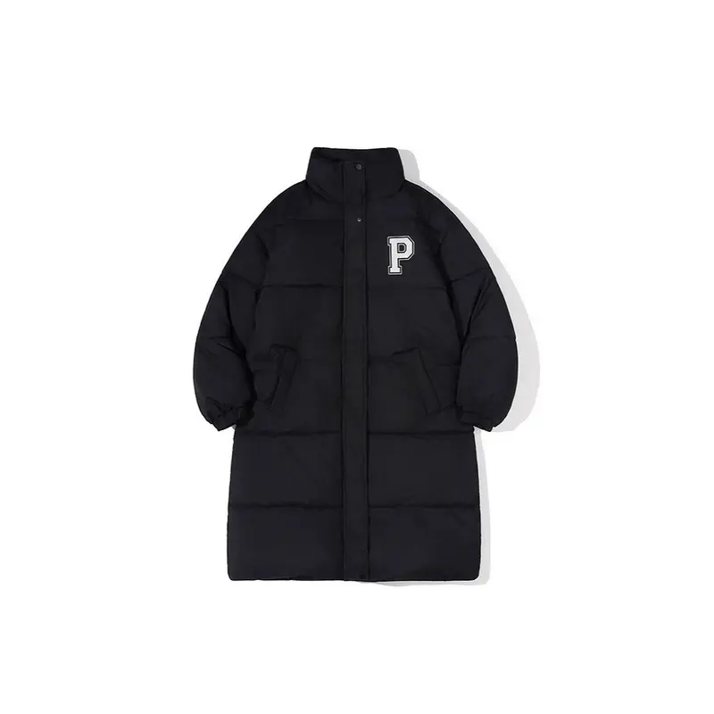Damen Lange Steppjacke Drune