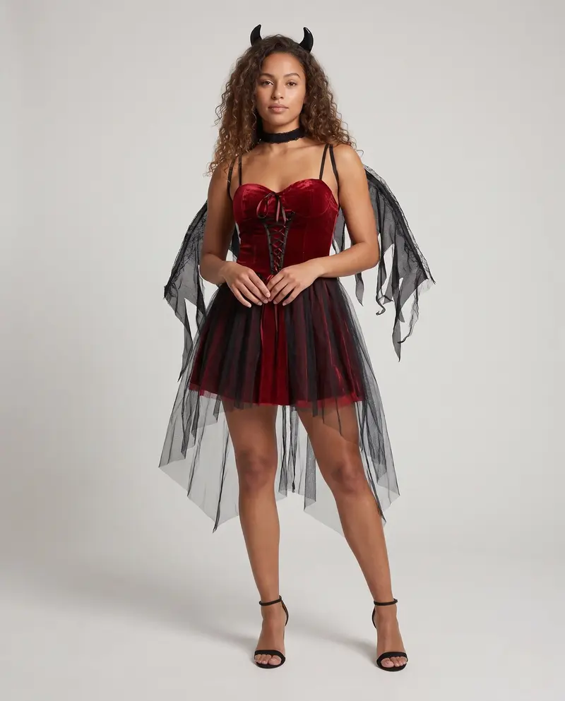 Damen Langes Tüllkleid mit eleganten Spitzenakzenten Drune
