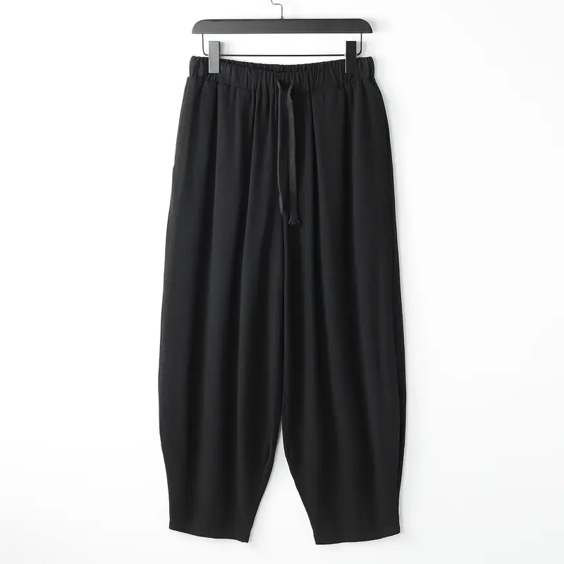 Damen Lässige Harem-Joggerhose mit hohem elastischem Bund und Zugkordel Drune