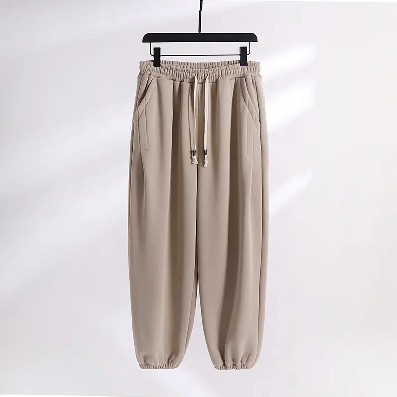 Damen Lässige Jogginghose aus weichem Baumwoll-Mix mit Tunnelzug und elastischen Knöchelbündchen Drune