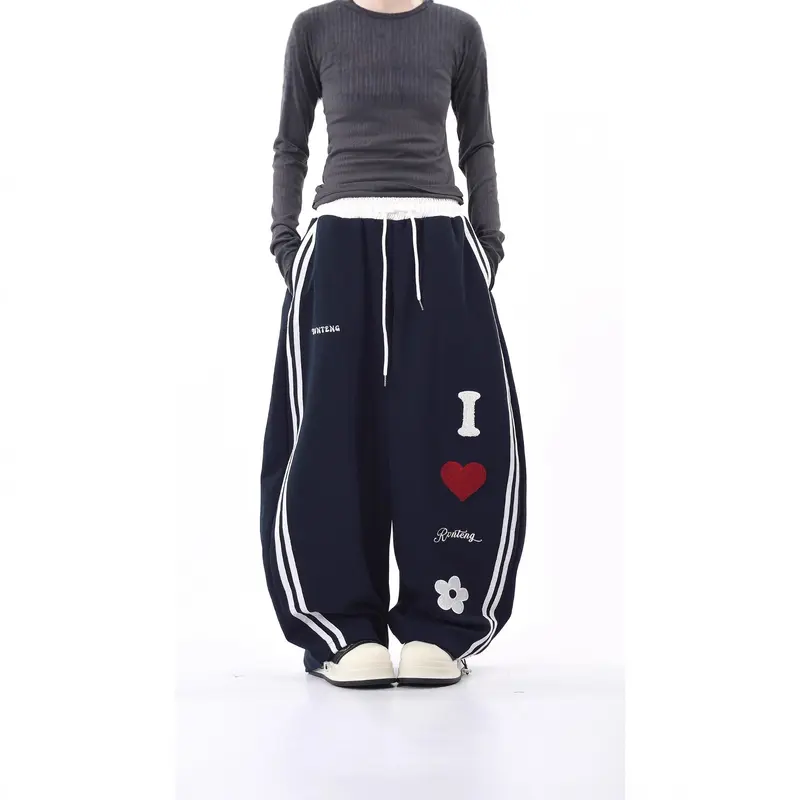 Damen Lässige Sporthose mit einzigartigen Stickereien Drune