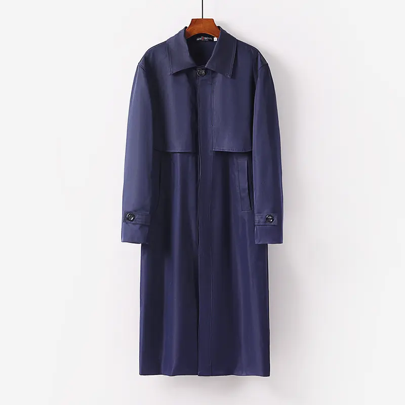 Damen leichter Trenchcoat mit verdeckter Knopfleiste und Schultercape Drune