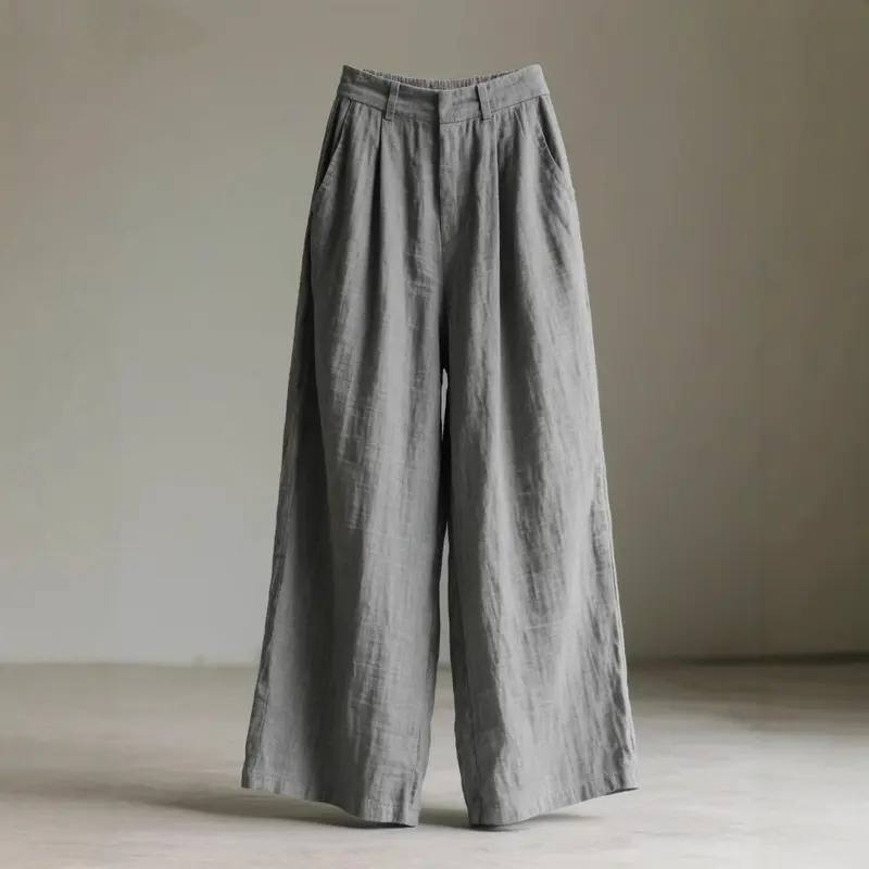 Damen Lockere Leinenhose Drune