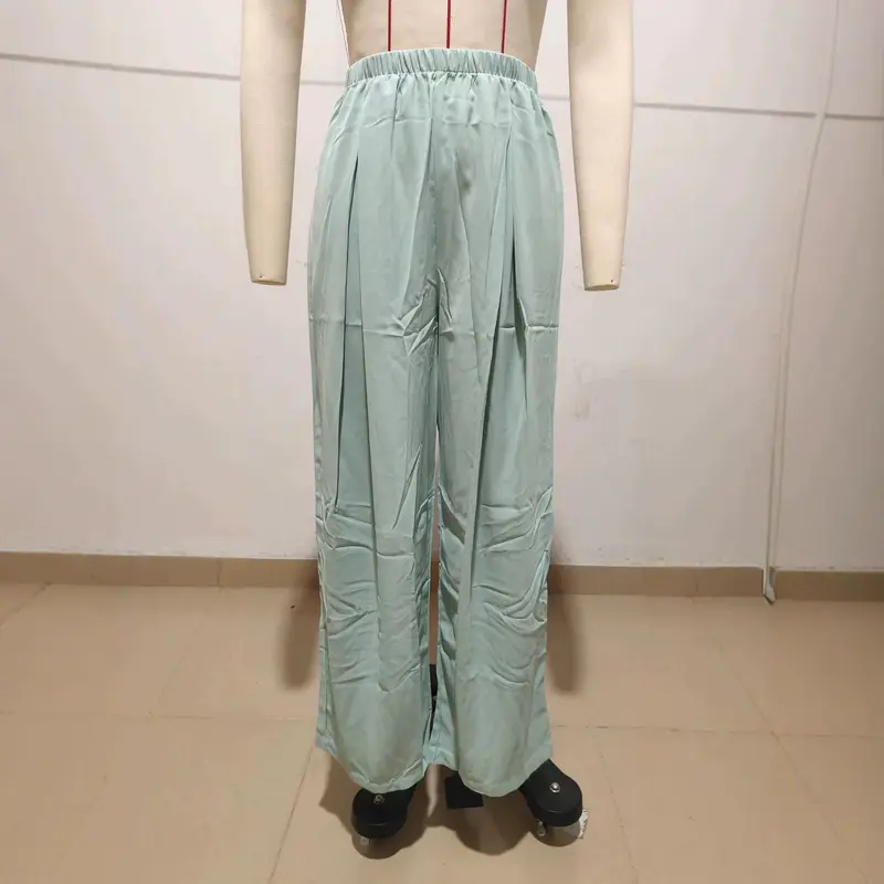 Damen Luftige und Bequeme Palazzo-Hose Drune