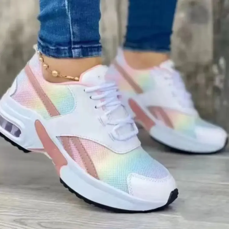 Damen Luftiger Mesh‑Plateau Sneaker mit sichtbarer Luftkammer Drune