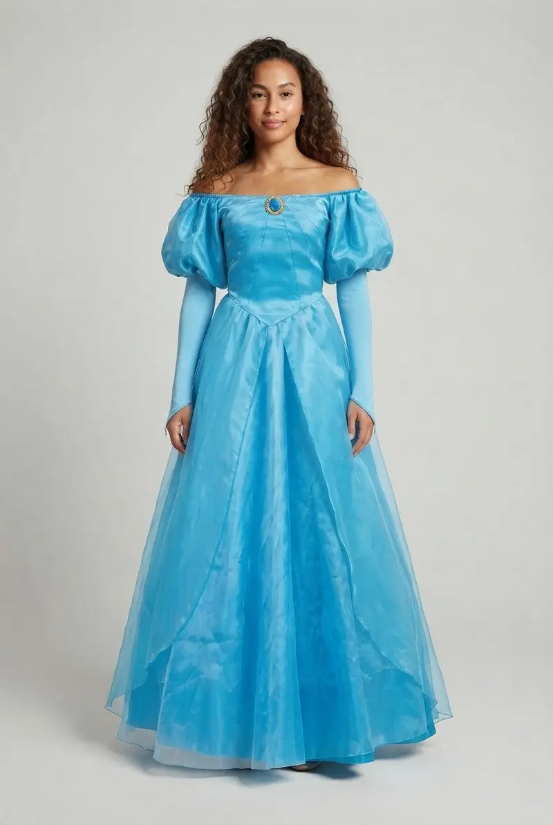 Damen Märchenhafte Prinzessinnenrobe Drune