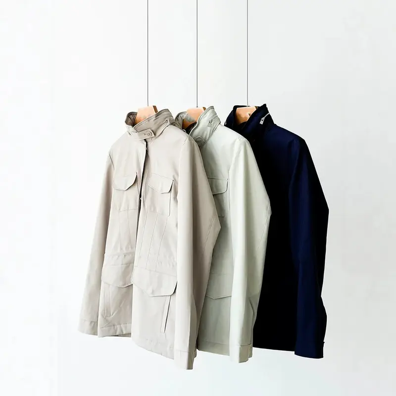 Damen moderne Utility-Jacke mit hohem Kragen Drune