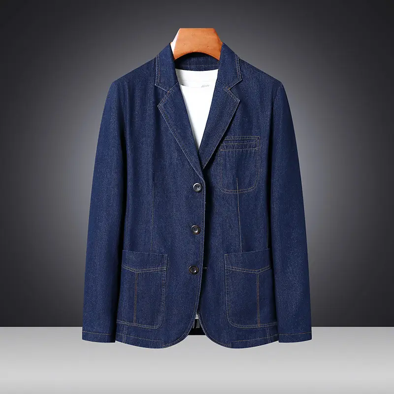 Damen Modische Denim Blazerjacke Drune