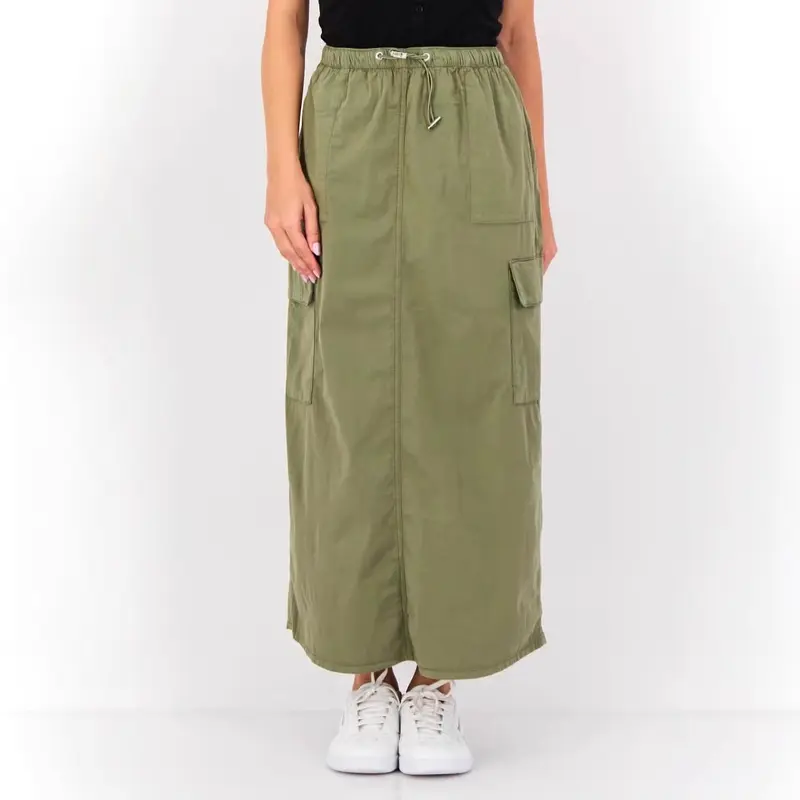 Damen Modische Midikleid mit Taschen Drune