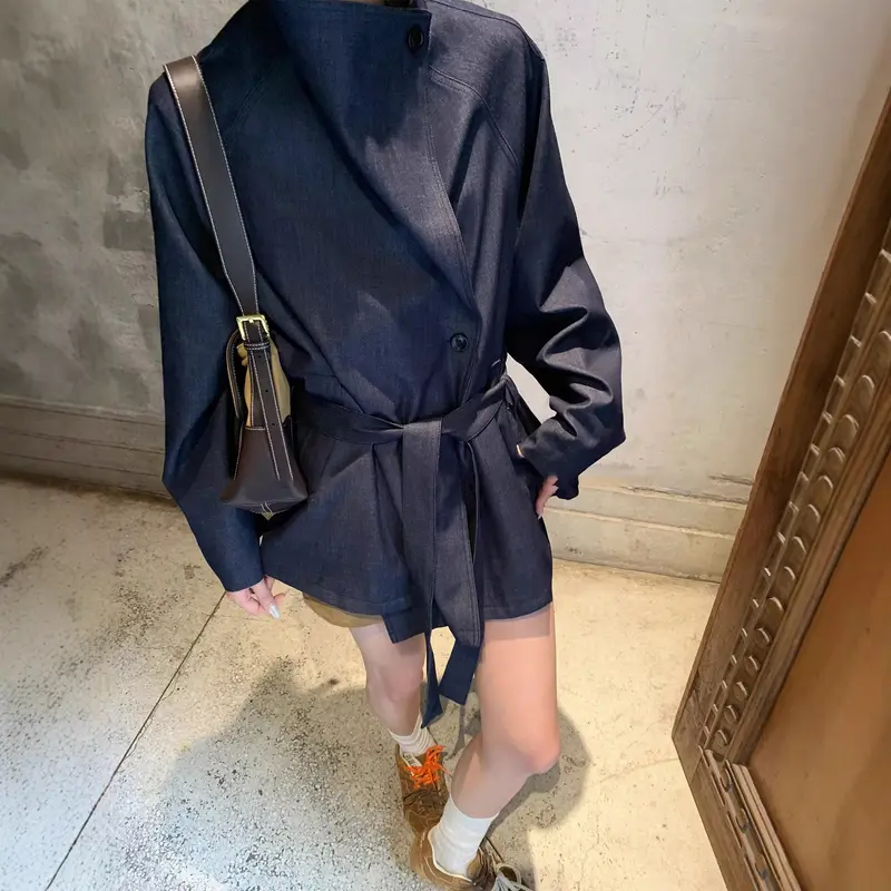 Damen Modische Oversized Blazerjacke Drune